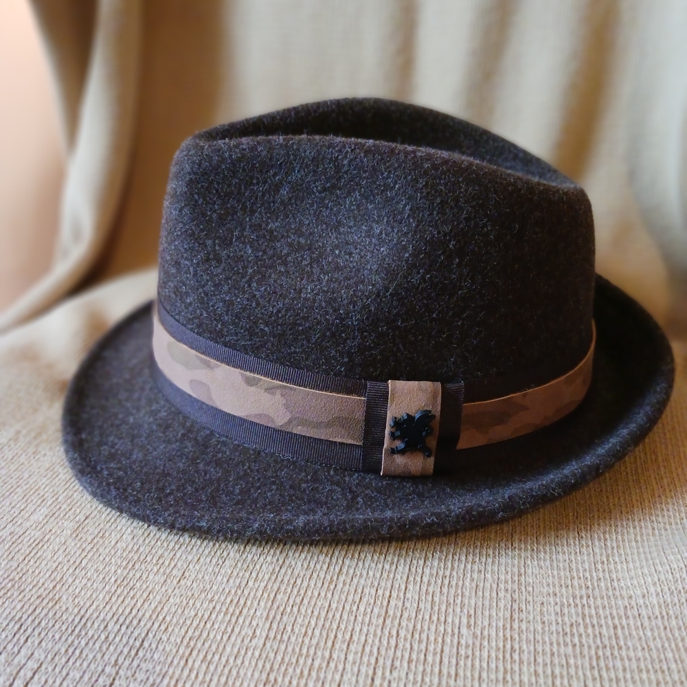 Stacy Adams Chocolate Fedora with Patterned Band